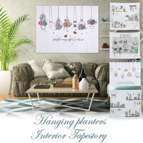 タペストリー 北欧 ハンギングプランター おしゃれ ナチュラル シンプル 植物 グリーン リーフ 大判 癒し 部屋 背景 カフェ ボタニカル インテリア Oth 112 Live On 通販 Yahoo ショッピング