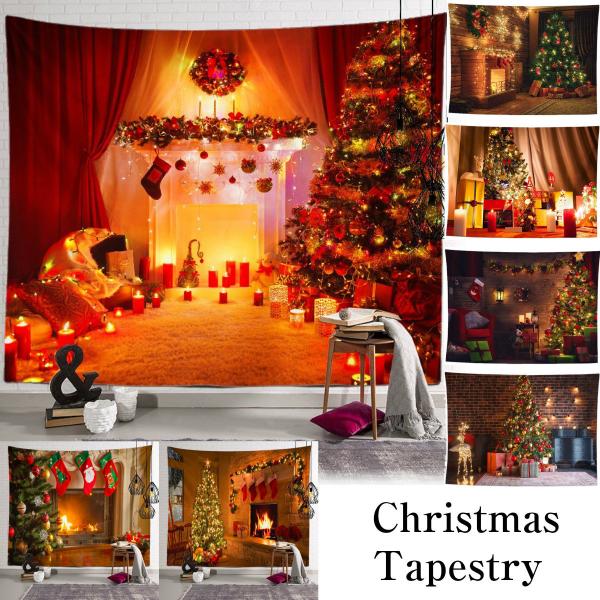 ●飾り付けるだけでお部屋の雰囲気をガラっと変えるクリスマスモチーフ暖炉デザインのタペストリー●【サイズ】約150×100cm 【素材】ポリエステル●デザインを変えるだけで雰囲気の違うお部屋に。不要不急の外出自粛・ステイホーム生活の気分転換に...