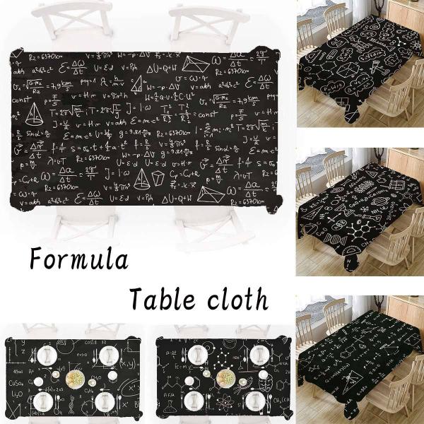 ●普段の食卓が一気に華やかに●数式化学式のテーブルクロス●綿と麻の混合素材で柔らかくクラシカルな印象に●サイズ 約180cm×140ｃｍテーブルクロス  数式 公式 数学 算数 化学 元素 化学式 理科 記号 授業 学校 勉強 学問 試験 ...