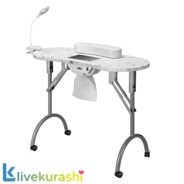 Amazon.co.jp: マニキュアネイルテーブル ポータブル 折りたたみ式