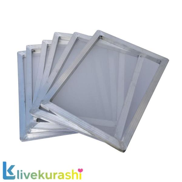 シルクスクリーン フレーム アルミ枠 紗張り済み A3 6枚入り (160メッシュ ホワイト)