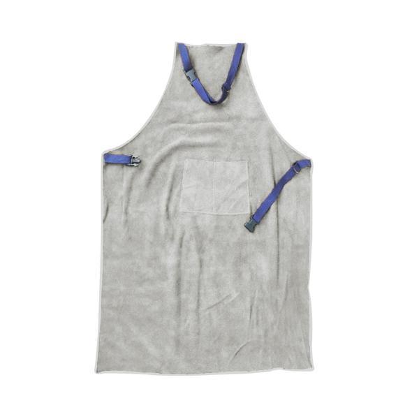 溶接保護エプロン フロントポケット 多目的溶接機用防護服 65cmx95cm グレー