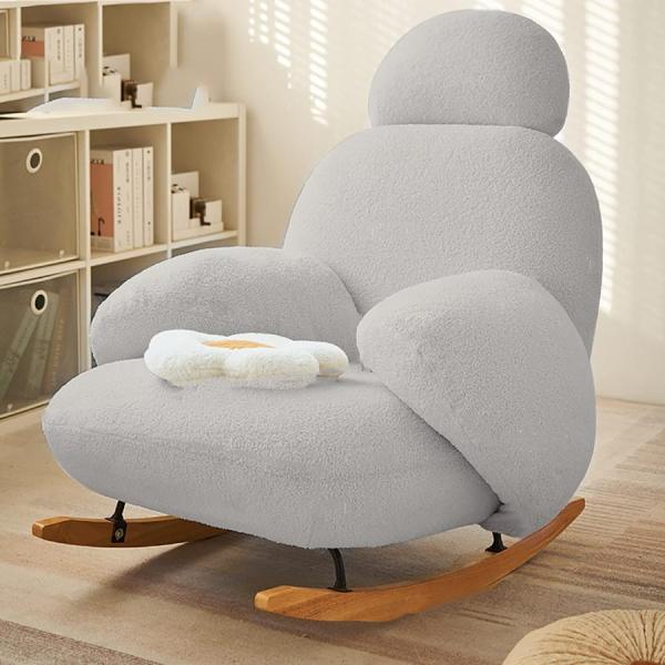 ロッキングチェア：サイズ：座面幅78CM、高さ100CM、長さ95CM、背もたれ42ギア調整可能、アーチチェア、傾く習慣のために設計され、普通の椅子より人体の湾曲に適して、腰とお尻の圧迫を軽減し、背骨に負担がかからない。厳選された素材：高密...