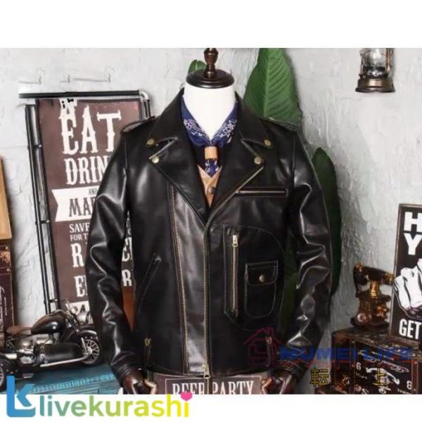 【超希少】ディーゼル ホースハイドレザージャケット グレー フルジップ 馬革 楽天市場】レザージャケット 上品 アメカジ 本革 馬革 ユーズド加工 茶