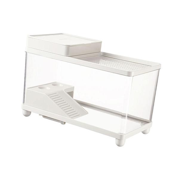 説明:[360度透明ビュー]: 透明なタートルタンクは.インタラクション体験を提供し.ペットの活動をはっきりと見ることができる完全なビューを楽しむことができます.角度の傾斜が組み込まれているため.カメが登ったり降りたりするのを助け.能力を高...