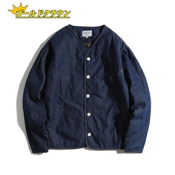 ジャケット カバーオール メンズ おしゃれ デニム アメカジ 男 コート アウター シィング シャツ 綿95% インディゴ ワークジャケット カジュアル オーバーサイズ