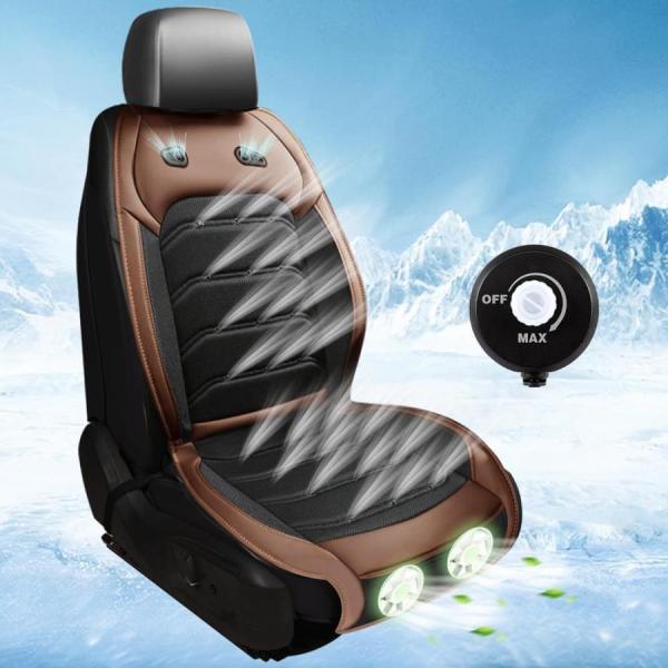 シート ベンチレーション 後付け 車 シートクーラー クールカーシート 10秒急速冷却/24個送風口 立体通気孔 カーシート 冷風送風 背中/座面 無段階風量調整