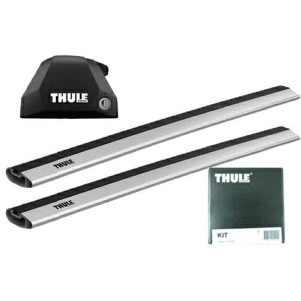 THULE ルーフキャリア車両一台分セット アウディ FYD系 Q5 スポーツバック (ルーフレール無し)用 フット 7205 &amp; ウイング