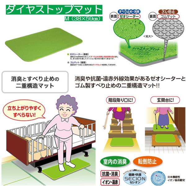 すべり止めマット すべり止めシート ダイヤストップマット Mサイズ 転倒防止 住宅改修 室内用 シンエイテクノ