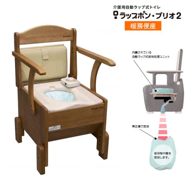 未使用 ラップポンブリオ 自動ラップ式 ポータブルトイレ　音声ガイド機能　送料込 livemall_469139dan