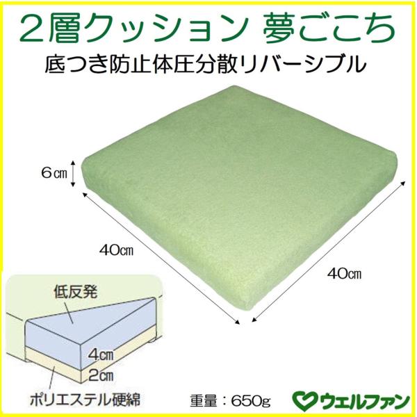 サイズ・重量重量約650gコメント底つき防止体圧分散リバーシブル材質・原材料材質○カバー：綿パイル○中材：低反発ウレタンフォーム・ポリエステル硬綿規格詳細○サイズ：40×40×6cmメーカー名：ウェルファン