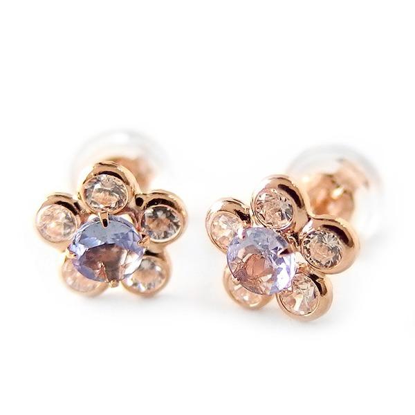 送料無料 非冷凍品同梱不可 ピアス タンザナイト キュービック