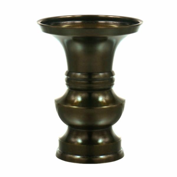 地花立　鍋長色　4.5寸［仏具］