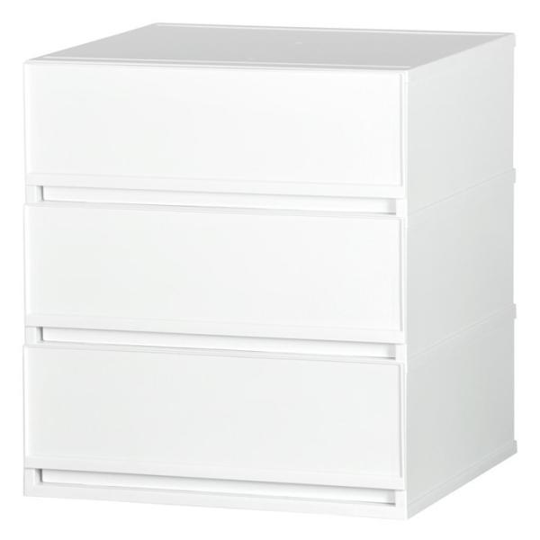 【商品サイズ】約幅51×奥行45×高さ57cm【引出し内寸】約幅45.2×奥行40.8×高さ15.7cm【商品重量】約5.6kg【付属品】滑り止め２個 【材質】本体：ポリプロピレン、滑り止め：エラストマー【収納目安】１段あたり　Ｔシャツ約１...