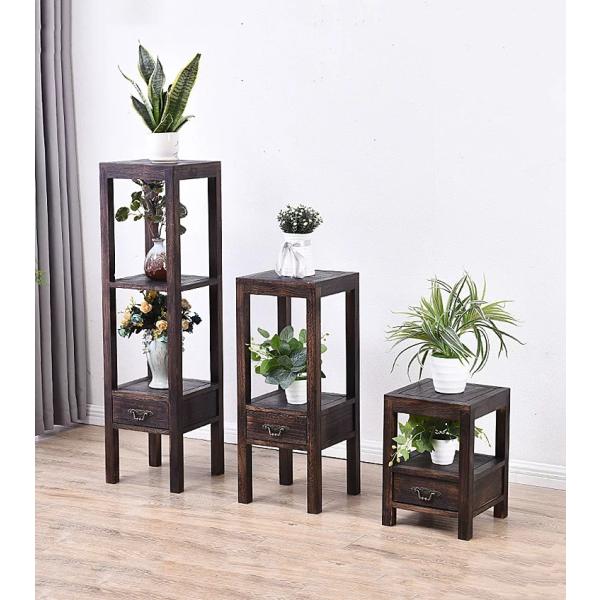 玄関 花瓶台 鉢 観葉植物 置き台 飾り台 無垢材 天然木 チーク花台 Harunatsu Shinsaku 机 テーブル Americanoutdoorusa Com