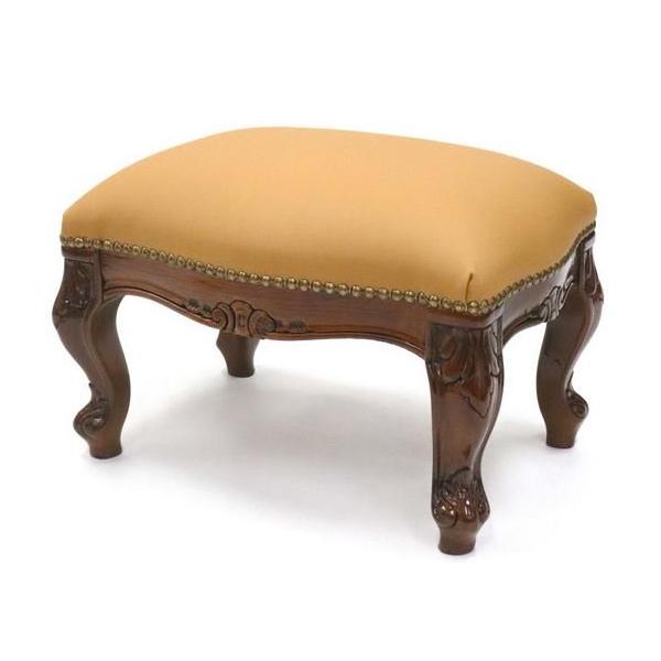 グリーン イタリア製 猫脚 小型スツール② ミニスツール オットマン 椅子 グリーン イタリア製 猫脚 小型スツール② ミニスツール