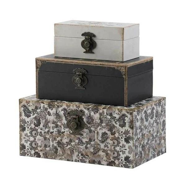 輸入雑貨 ボックス 3点セット 小物入れ シャビーシック アンティーク風