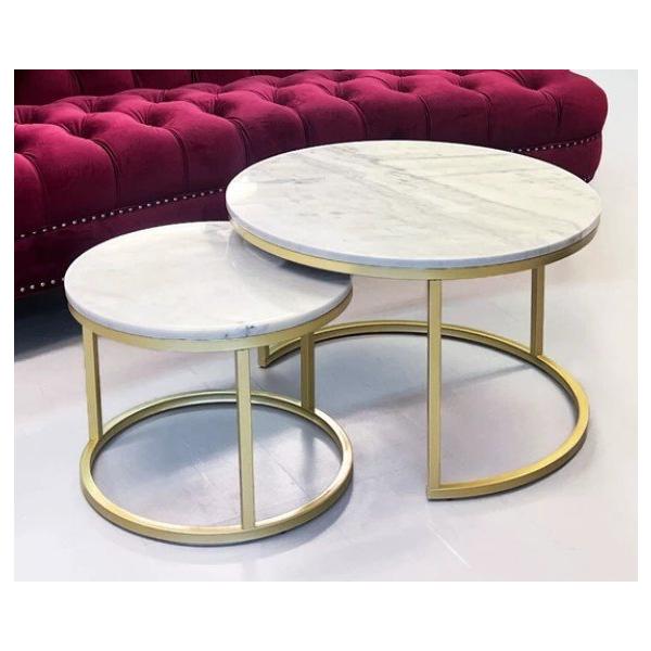輸入家具 センターテーブル モダン 大理石テーブル ネストテーブル