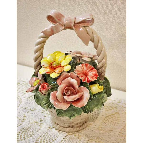 イタリア製カポディモンテ 陶花 コラム&ポットインテリア クラシック 花台 イタリア製カポディモンテ 陶花 コラム&ポットインテリア クラシック