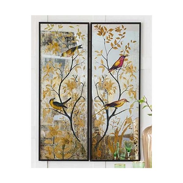 輸入家具 ペイントミラー アートフレーム 額絵 壁掛けミラー ウォール