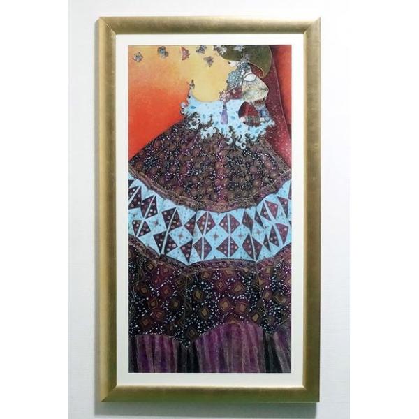 イタリア製アンティーク風額絵「蝶のためのメロディ」