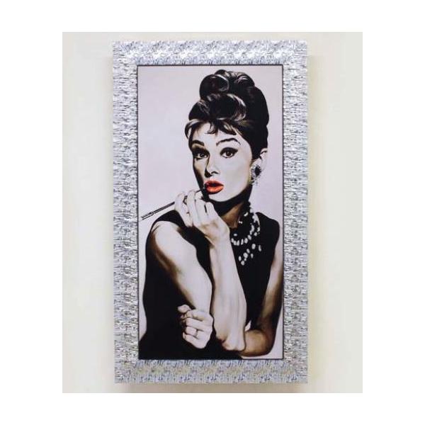 オードリーヘップバーン　アートフレーム　写真 イタリア製 輸入雑貨 アートフレーム オードリーヘップバーン Audrey