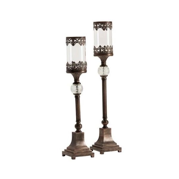 キャンドルホルダー 大小セット キャンドルスタンド アンティーク AC-683 キャンドルホルダー 大小セット キャンドルスタンド