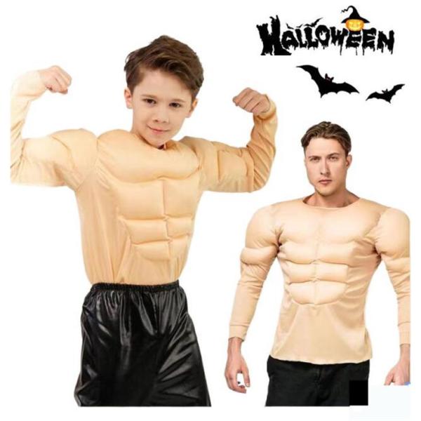 ハロウィン 仮装 筋肉スーツ 子供用 大人用 ムキムキ コスプレ メンズ ハロウィン コスプレ おもしろ コスチューム おもしろコスチューム フル仮装