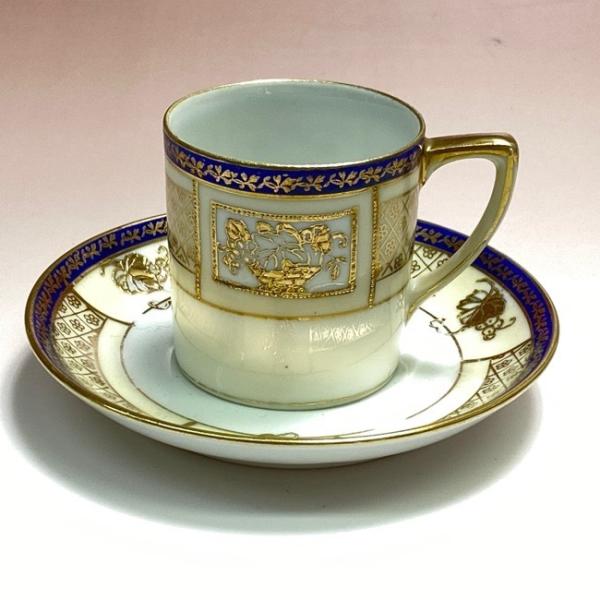ノリタケ オールドノリタケ 金彩デミタス カップ&ソーサー ノリタケ オールドノリタケ 金彩デミタス カップ&ソーサー