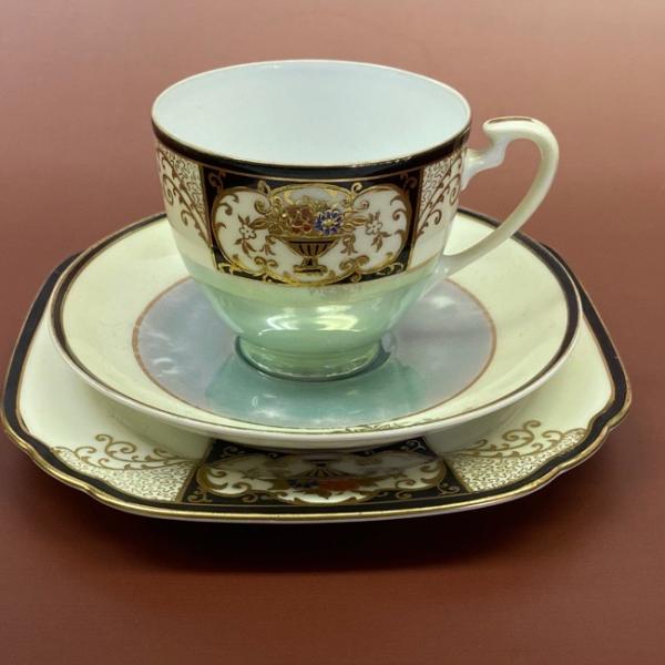 ノリタケ オールドノリタケ 金彩花柄 トリオ C&S コーヒーカップ ノリタケ オールドノリタケ 金彩花柄 トリオ C&S コーヒーカップ