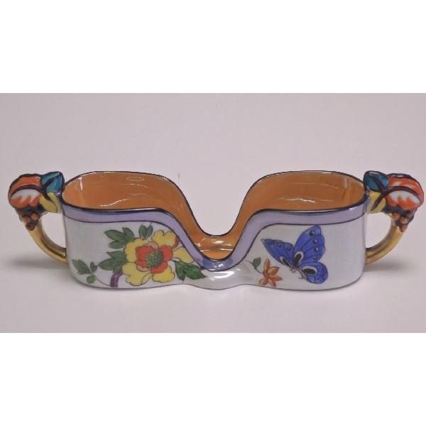 オールドノリタケ アンティーク 蝶 一輪挿し 花瓶 M-JAPAN印 ラスター