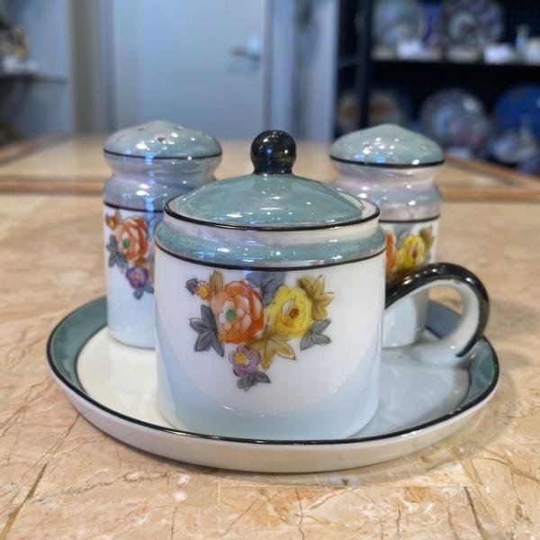 驚きの価格が実現！】 オールドノリタケ 花模様 ソルトペッパー