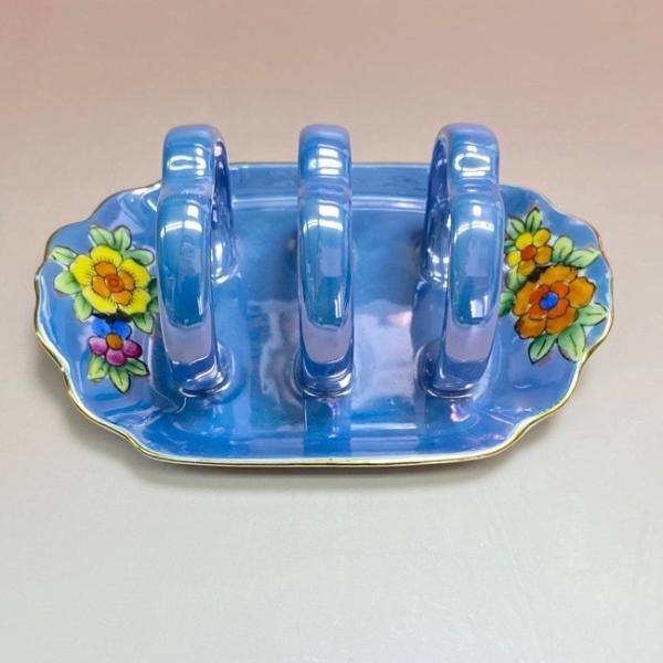 ノリタケ オールドノリタケ アールデコ ブルーラスター彩 トースト