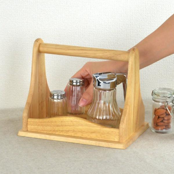 サイズ/約幅22.5×奥行16.5×高さ18cm内容量/1個材質/天然木(クリヤラッカー塗装) 生産国/ベトナム製●シンプル＆ナチュラルな木製のスパイスケースです。●持ち運びにも便利な持ち手付きです。●シンプルな作りとナチュラルなテイストは...