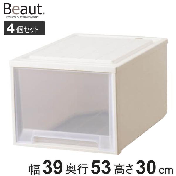 サイズ/約幅39×奥行53×高さ30cm引出内寸：約幅31.2×奥行47.5×高さ24cm重量/約2.6kg内容量/4個セット材質/ポリプロピレン生産国/日本製キャスター/なし（別売り）スタッキング/可能引き出し1段あたり耐荷重/約5.4k...