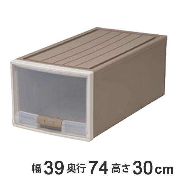 収納ケース ショコラ 押入れ用深型 奥行き 74cm ブラウン 収納 収納ボックス プラスチック 衣装ケース 引き出し リビングート ヤフー店 通販 Yahoo ショッピング