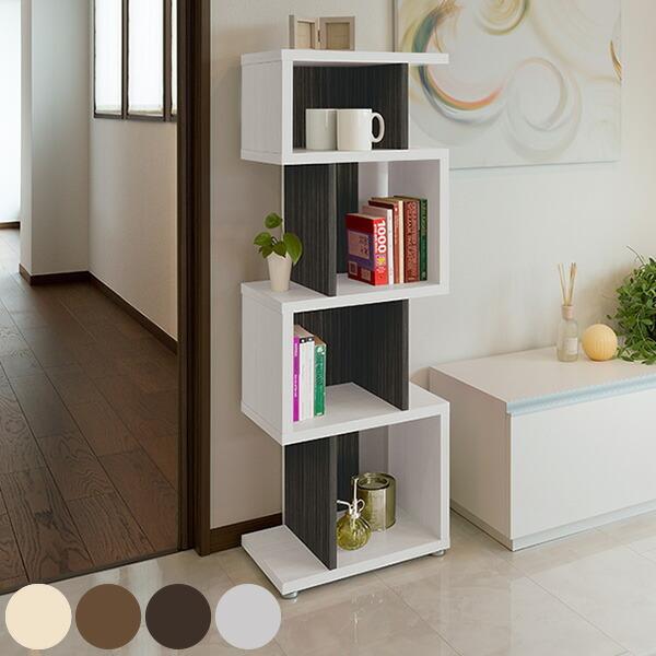 ディスプレイラック　ブックシェルフ HAGiHARA（萩原） ブックシェルフ 3段 スリム ディスプレイラック 約幅