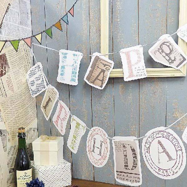 トランスメートル ガーランドセット アンティーク ハッピーバースデー