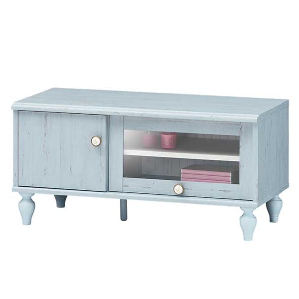 テレビ台 ローボード アンティーク調 ろくろ脚 フレンチシャビー 幅約