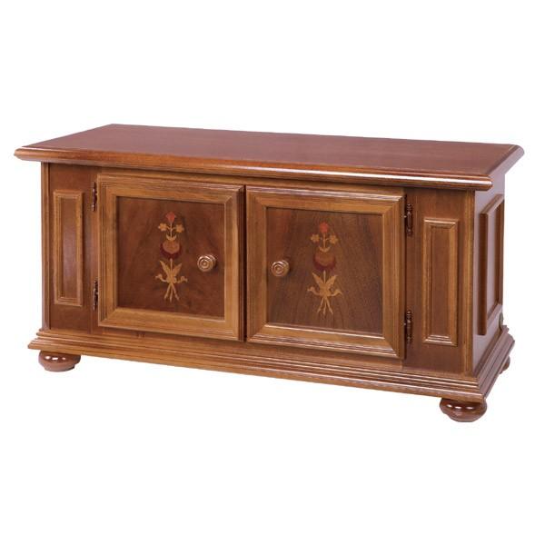 ローボード テレビ台 クラシック調 両開き イタリア製 幅91cm （ 輸入