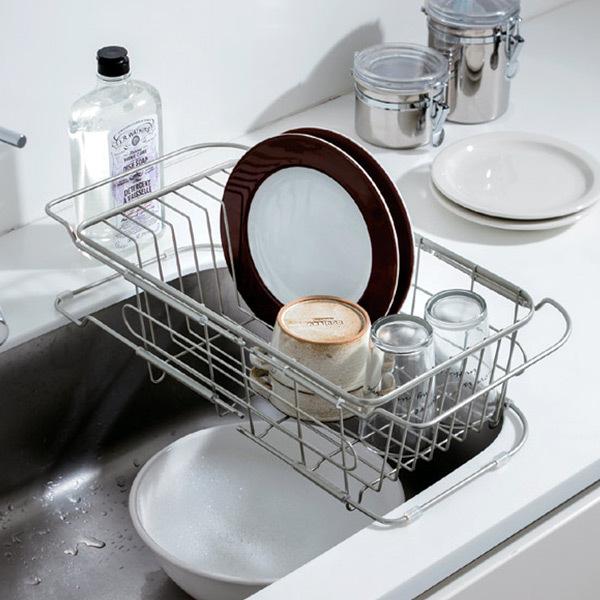 在庫限り 入荷なし 水切りラック フッ素コートスライド式2wayシンクバスケット ファビエ Favie 水切り キッチン 収納 水切りカゴ リビングート ヤフー店 通販 Yahoo ショッピング