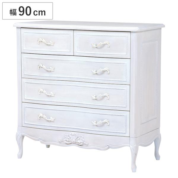 ピンクmama 猫脚チェスト 4段 5杯 幅65cm 姫系 完成品 livingut_267435