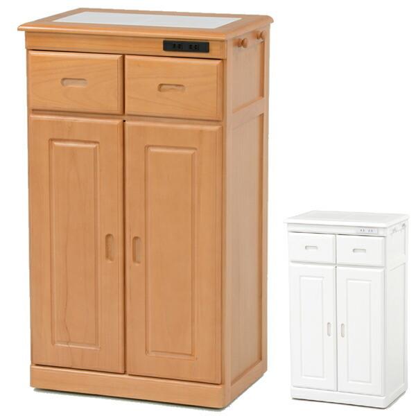 木製　キッチンカウンター（生地付き）　タイル装飾付き □在庫限り・入荷なし□ キッチンカウンター 食器棚 木製 タイルトップ