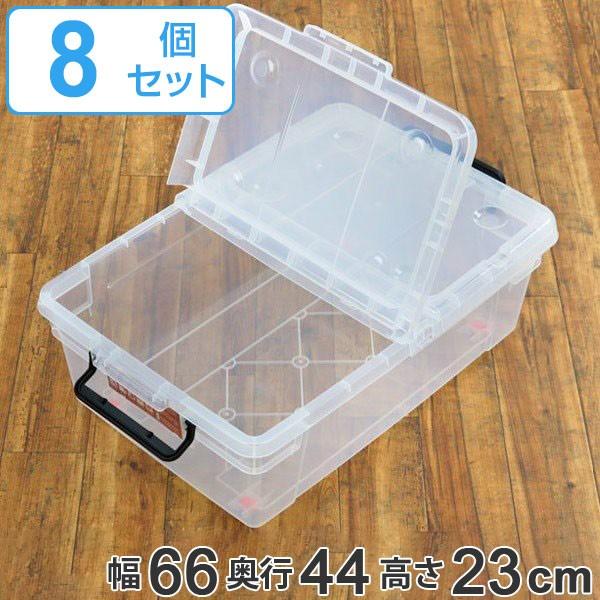 【新品】2個　Umi (ウミ)  収納ボックス キャスター付き 蓋付 クリア Amazon｜[Amazonブランド] Umi(ウミ) 折りたたみコンテナ 収納ボックス