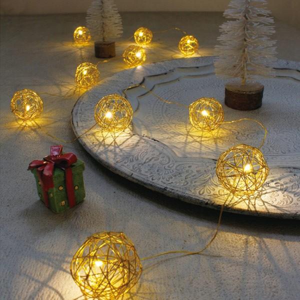 ガーランドライト LEDライト レスイヴェール ワイヤーボール 10球