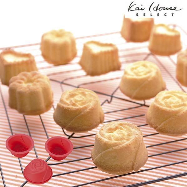 ケーキ型 抜き型 プチフール型 ローズ セット シリコーン製 抜型 焼型 チョコ型 カップケーキ型 製菓グッズ 2794 リビングート ヤフー店 通販 Yahoo ショッピング