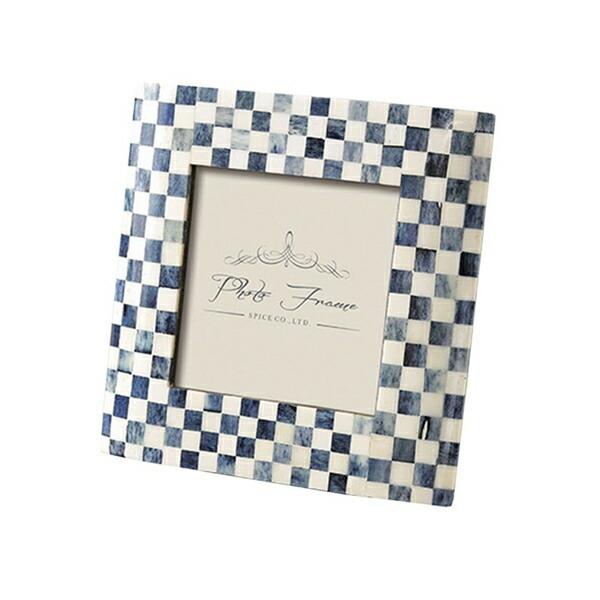 フォトフレーム ANCIENTE 正方形 チェッカー柄 （ 写真 フレーム 写真