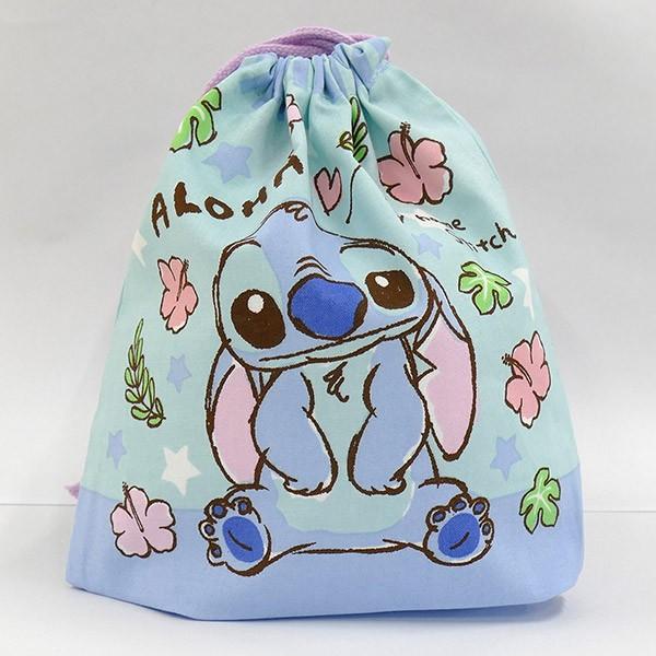 Disney（ディズニー） お弁当袋 マチ付きランチ巾着 スティッチ