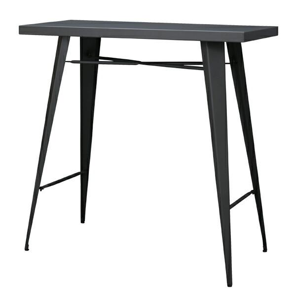 カウンターテーブル スチール製 スタイリッシュ グラファイト 幅105cm
