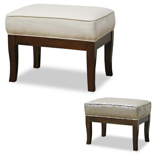 スツール オットマン クラシック調 猫脚 Venezia 座面高41cm （ 開梱